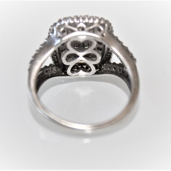 STERLING SILVER DIAMOND RING - Picture 4 of 11